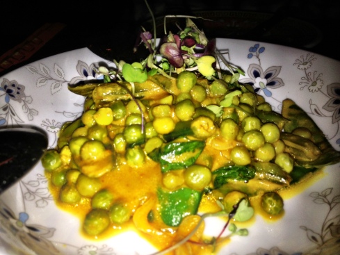 Curry Peas at Fatty Cue in Williamsburg, Brooklyn.