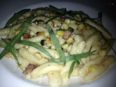 Roasted corn cavatelli from Red Gravy in Brooklyn Heights. 