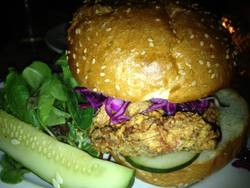The chicken sandwich at Van Horn in Cobble Hill, Brooklyn. 