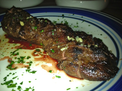 We featured this $16 butchers steak on our The Best Thing I Ate Last Week, and for good reason. Cooked medium-rare and subtly-seasoned with parsley and garlic butter, this is the best skirt steak in Brooklyn.