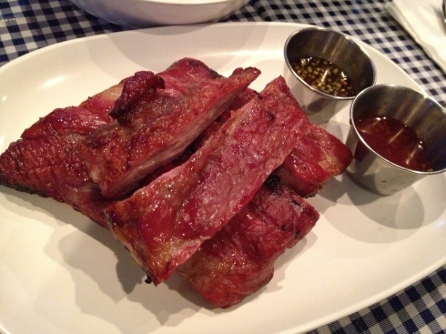Even better are these spare ribs, marinated in whiskey (of course), soy, honey, and ginger. Ask for extra of each dipping sauces (one is smoky, the other is sweet. Both are excellent).